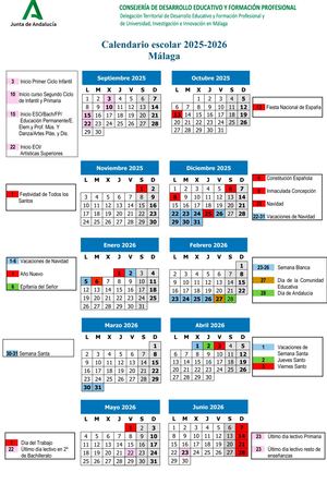 Calendario Málaga 2025 2026