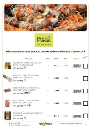 Precos Sbv Juin 25franco