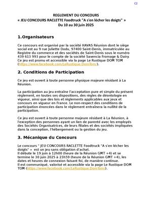 Jeu Concours Le Rustique Avril25