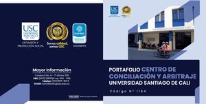 Portafolio Centro de Conciliación y  Arbitraje USC