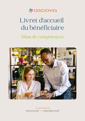 Livret D’accueil Bilan de compétences