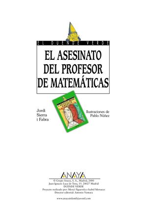 El Asesino Del Profesor De Matematicas