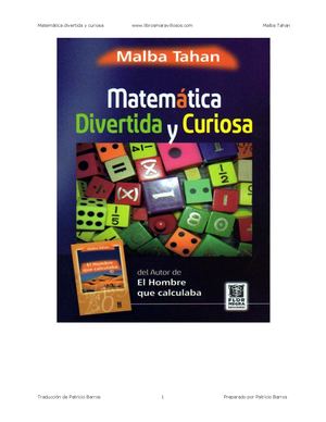 Matematica Divertida Y Curiosa Malba Tahan