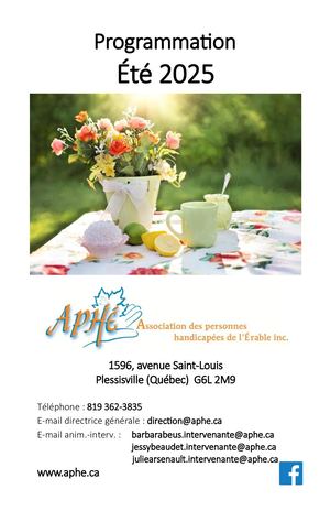 Programmation ÉTé 2025 Aphé Finale