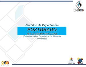 Revisión De Expedientes Postgrado 1er Llamado Mayo 2025