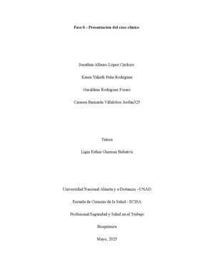 Fase 6 Presentación del caso clínico