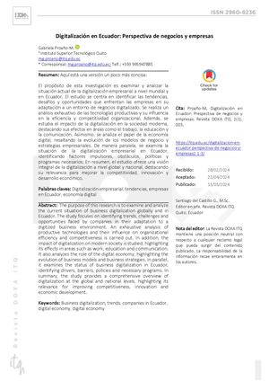 Cultura Digital En La Economía Ecuatoriana