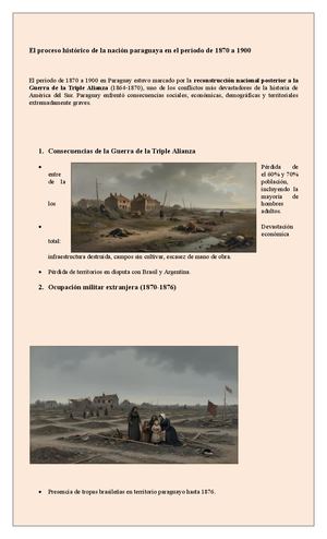 El Proceso Histórico De La Nación Paraguaya En El Período De 1870 A 1900 Información Ifd