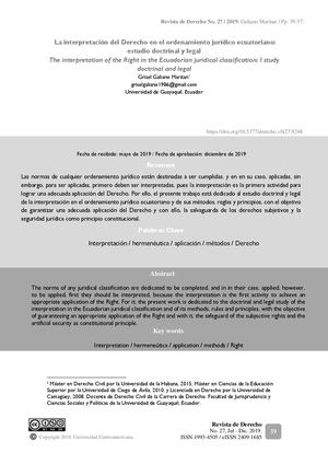 Formación Jurídica Y Actualidad Legal En El Ecuador