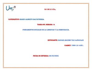 Fundamentos Sociales De La Libertad Y La Democracia