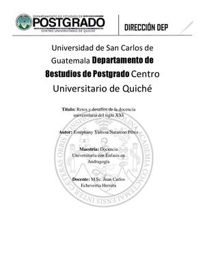 Retos Y Desafíos De La Docencia Universitaria Del Siglo Xxi