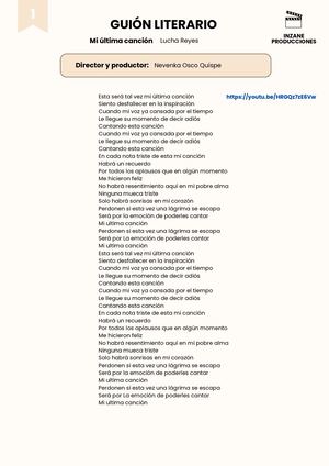 Guión Video Un Viaje A Perú