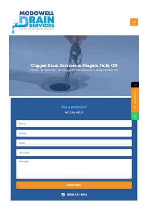 Clogged Drainage Service Niagara Falls And St Catharines