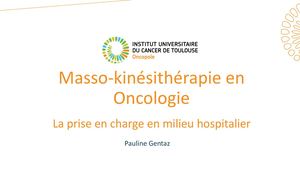M K En Oncologie En Milieu Hospitalier Pauline Gentaz