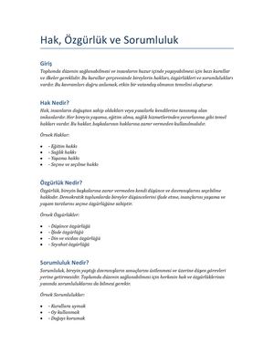 Hak Ozgurluk Sorumluluk Konu Anlatimi