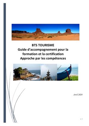 Guide Bts Tourisme