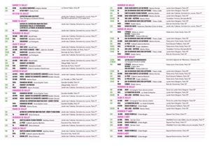 Calendrier du Festival Paris l'été 2025
