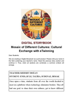 Digital Storybook about Mozaic of Different Countries