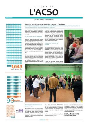 L'ECHO DE L'ACSO 2025