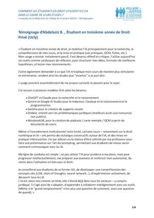 Comment les étudiants en droit utilisent-ils l’IA dans le cadre de leurs études ?