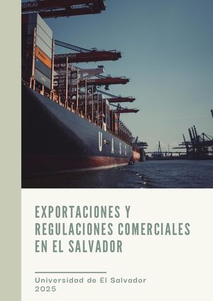 Revista Exportaciones Y Regulaciones Comerciales En El Salvador