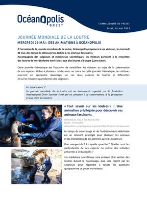 Cp Journée mondiale de la loutre 2025