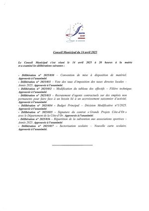 Procès-verbal du 14.04.25