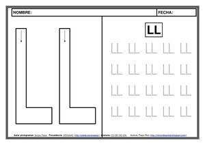 Metodo Lectoescritura Pictogramas Letra LL