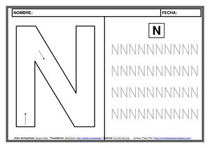 Metodo Lectoescritura Pictogramas Letra N
