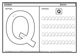 Metodo Lectoescritura Pictogramas Letra Q