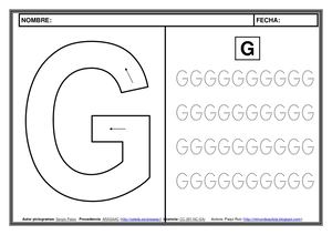Metodo Lectoescritura Pictogramas Letra G