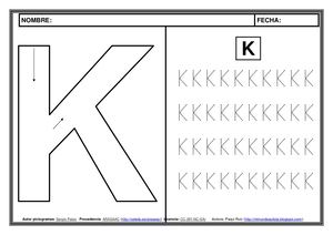 Metodo Lectoescritura Pictogramas Letra K
