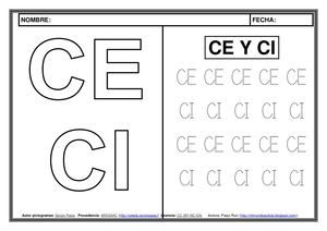 Metodo Lectoescritura Pictogramas Letra CE CI