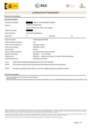 Justificante De Presentación Reg