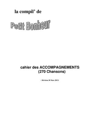 Livret D Accompagnement 270 Chansons