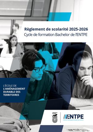 Règlement de scolarité Bachelor 2025 2026