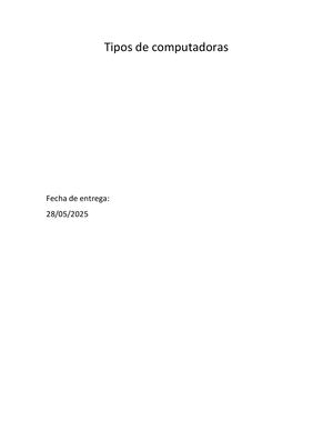 Tipos De Computadoras Examen