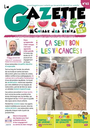 N°65 - Gazette de la Caisse des Écoles du 15e