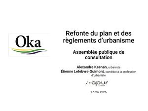Présentation APUR (Refonte du plan d'urbanisme) - 27 mai 2025