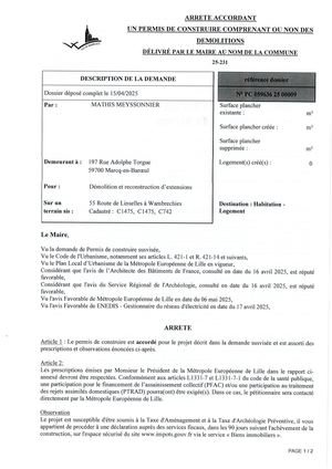 Arrêté 25 231 55 Route De Linselles