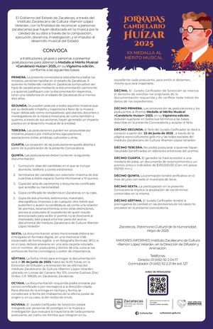 Medalla al Mérito Musical "Candelario Huízar" 2025