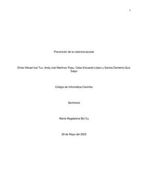 Prevención De La Violencia Seminario 2025