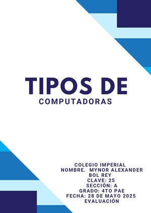 Tipos De Computadoras