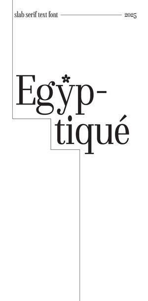 Egyptique font Specimen