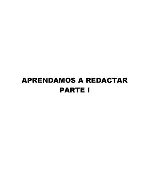 Aprendamos A Redactar Parte 1