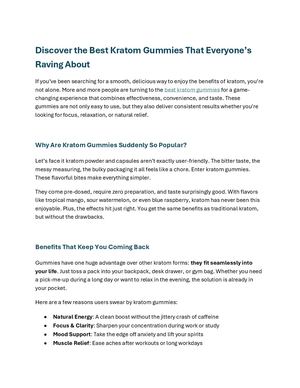 Best Kratom Gummies
