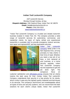 Indian Trail Locksmith Company