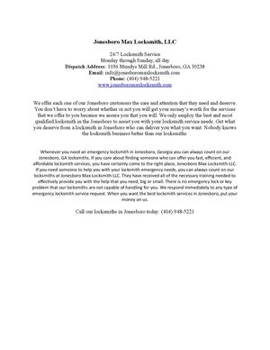 Jonesboro Max Locksmith