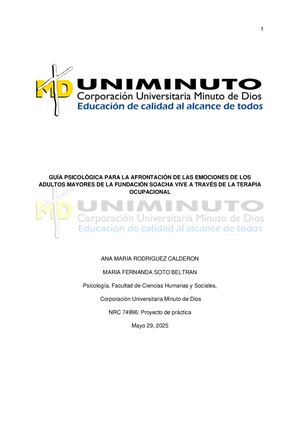 Guía Psicológica Para La Afrontación De Las Emociones De Los Adultos Mayores De La Fundación Soacha Vive A Través De La Terapia Ocupacional (2)