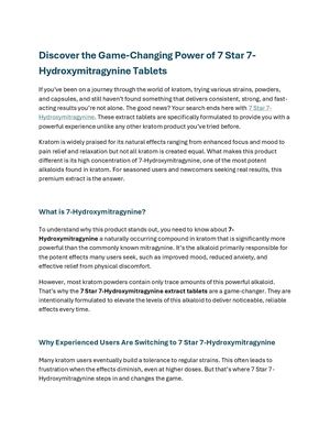 7 Star 7-Hydroxymitragynine